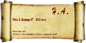 Holdampf Alex névjegykártya