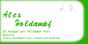 alex holdampf business card
